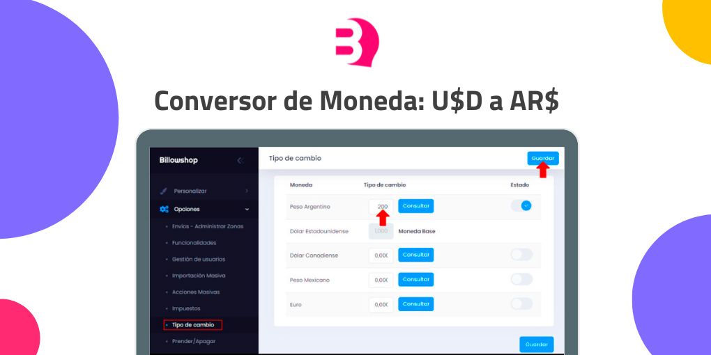Conversor: U$D a AR$