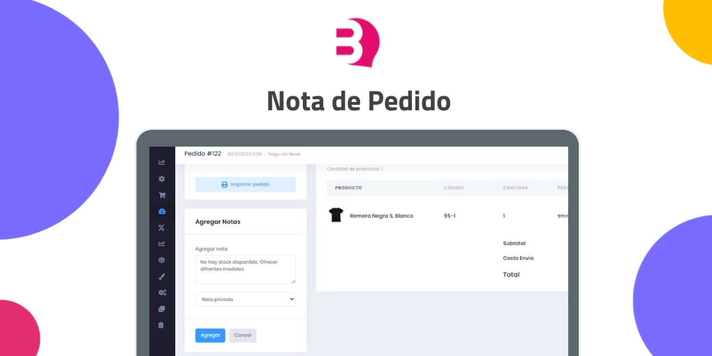 Notas en Pedidos