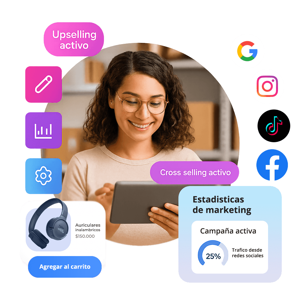 Herramientas de marketing y ventas de e-commerce en Billowshop.