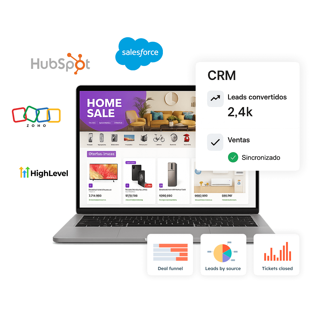 Integración de Billowshop con HubSpot CRM.